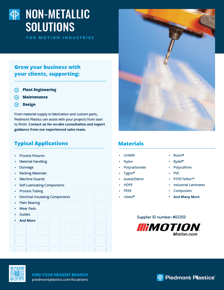 Non-Metallic Solutions For Motion Industries